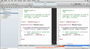 XCODE-GIT CHANGEMENTS PRECEDENTS